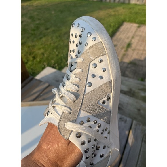 Bohemian  Women's Lace-Up Sneakers White With Studs Size EU37 - Picture 13 of 16